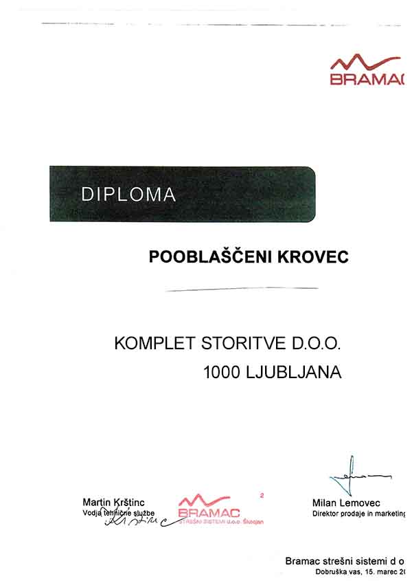 Bramac diploma